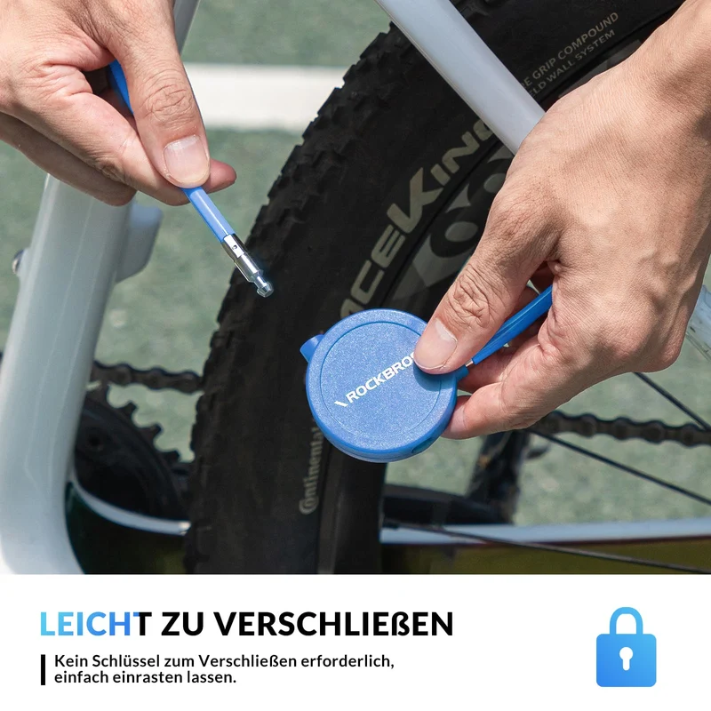 ROCKBROS Fahrradschloss voor Kinder 69cm Mit 2 Schlüssel