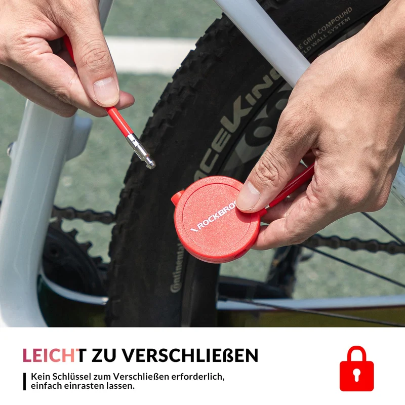 ROCKBROS Fahrradschloss voor Kinder 69cm Mit 2 Schlüssel
