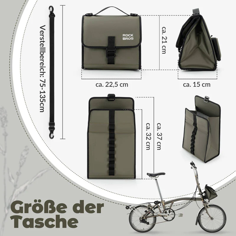 ROCKBROS Fahrradtas Lenkertas Fronttas met Schultergurt