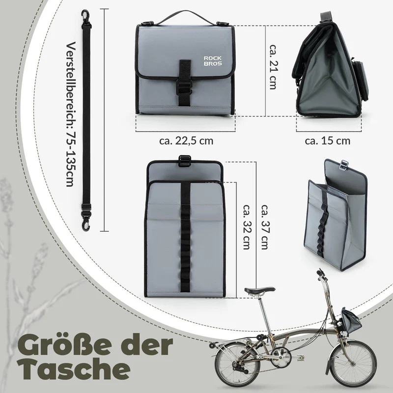 ROCKBROS Fahrradtas Lenkertas Fronttas met Schultergurt