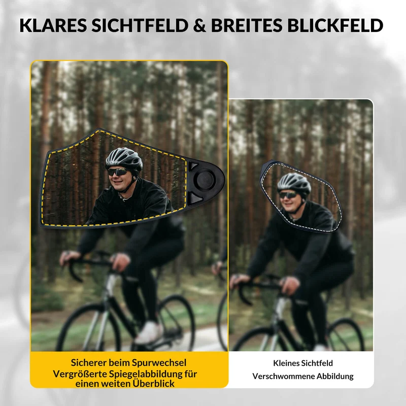Fahrradspiegel Rückspiegel 360°Drehbar Klappbar für Lenker 20–23 мм