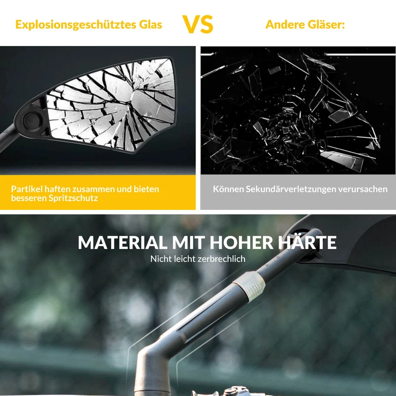 Fahrradspiegel Rückspiegel 360°Drehbar Klappbar für Lenker 20–23 мм