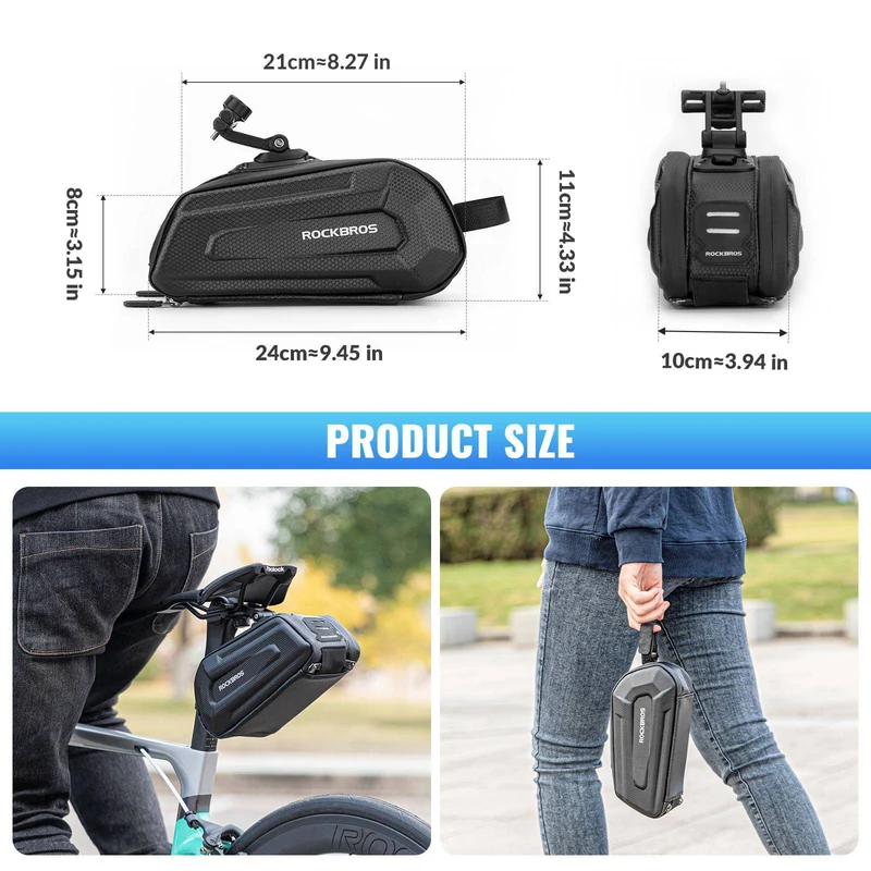 ROCKBROS 3D Hard Shell Fahrrad Satteltasche mit Schnellverschluss 1,8 л