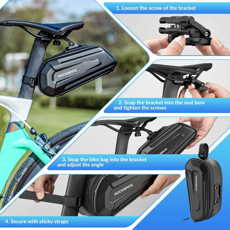 ROCKBROS 3D Hard Shell Fahrrad Satteltasche mit Schnellverschluss 1,8 л