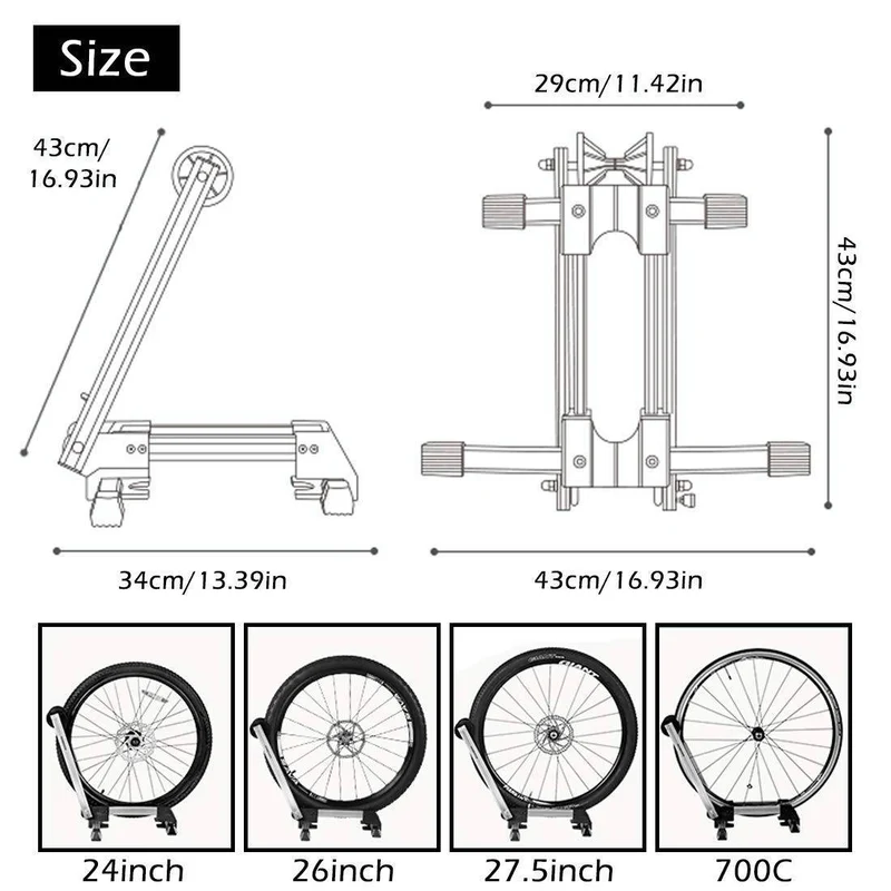 ROCKBROS Fahrradstandaard Achterstandaard Faltbar uit aluminium