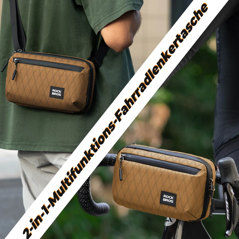 Lenkertasche Fahrradtasche met Schultergurt 2,1L