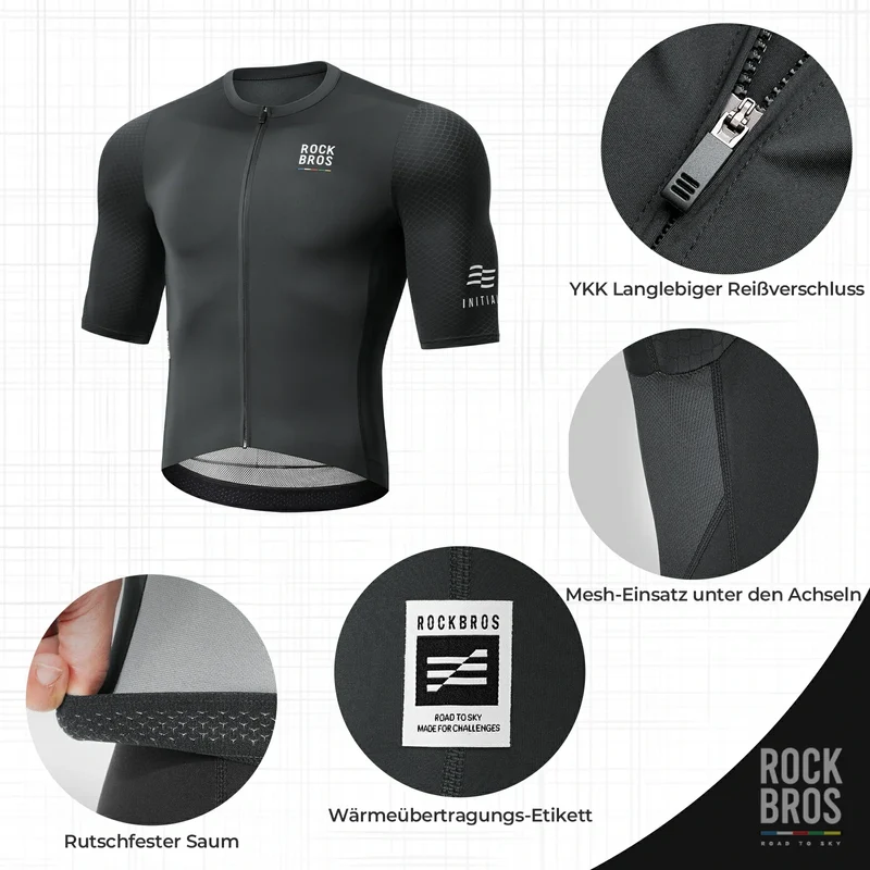 ДАРОГА ДА НЕБА Herren Radtrikot Kurzarm mit Taschen