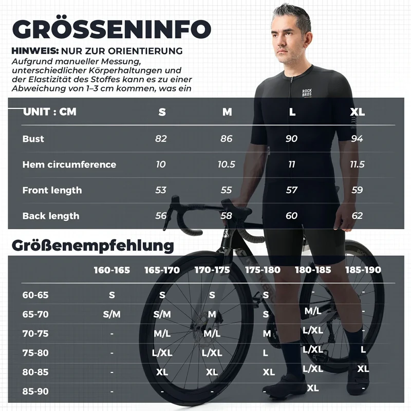 ДАРОГА ДА НЕБА Herren Radtrikot Kurzarm mit Taschen