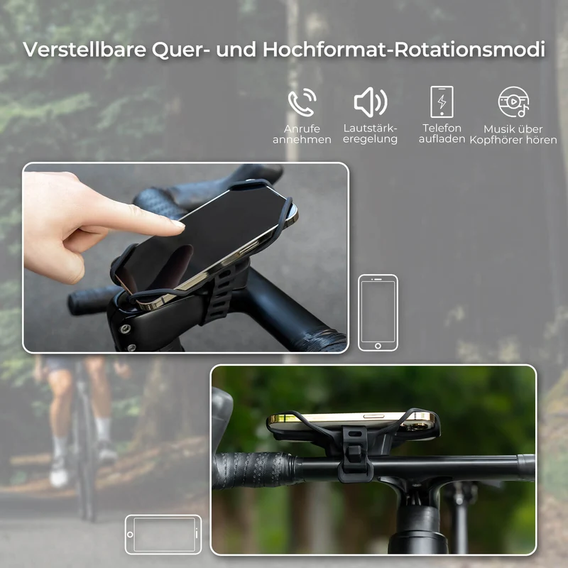 Fahrrad Handyhalterung Stoßdämpfend Kratzfest voor 4"-7" Handy