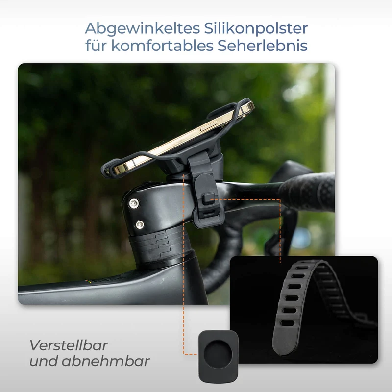 Fahrrad Handyhalterung Stoßdämpfend Kratzfest voor 4"-7" Handy