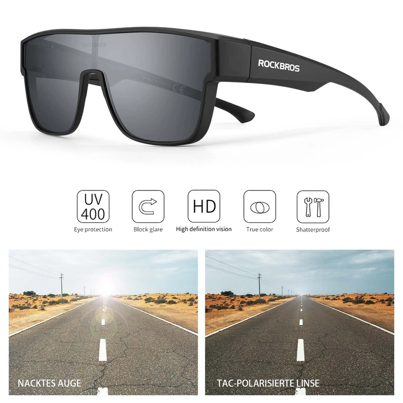 ROCKBROS Polarisierte Fahrradbrille Kurzsichtbrille Überbrille Унісекс Sportbrille