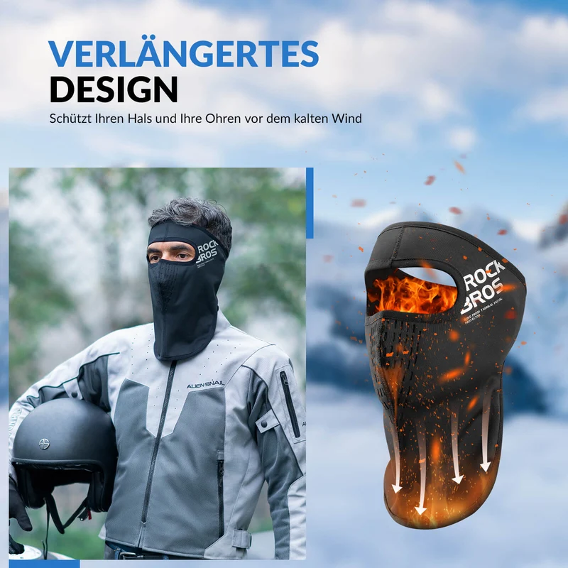 ROCKBROS Sturmhaube voor maximaal comfort en perfecte haarbescherming