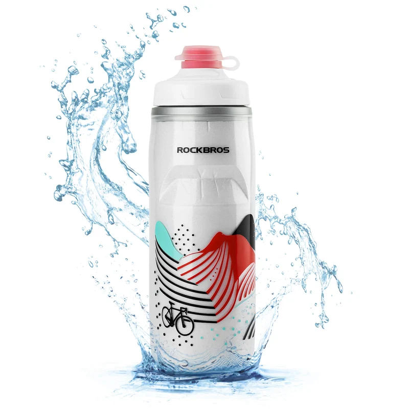 ROCKBROS Fahrradflasche 620 ml Sportflasche met 5 Stunden Kühlhaltefunktion
