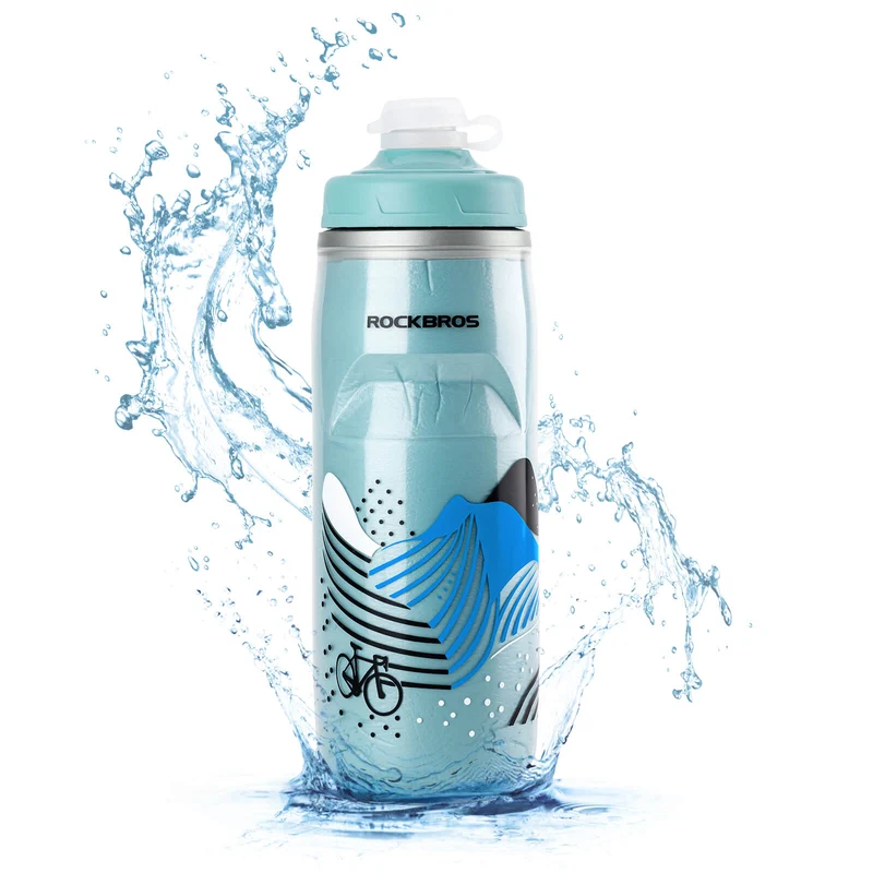 ROCKBROS Fahrradflasche 620 ml Sportflasche met 5 Stunden Kühlhaltefunktion