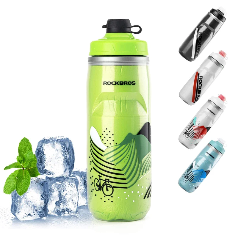 ROCKBROS Fahrradflasche 620 ml Sportflasche met 5 Stunden Kühlhaltefunktion