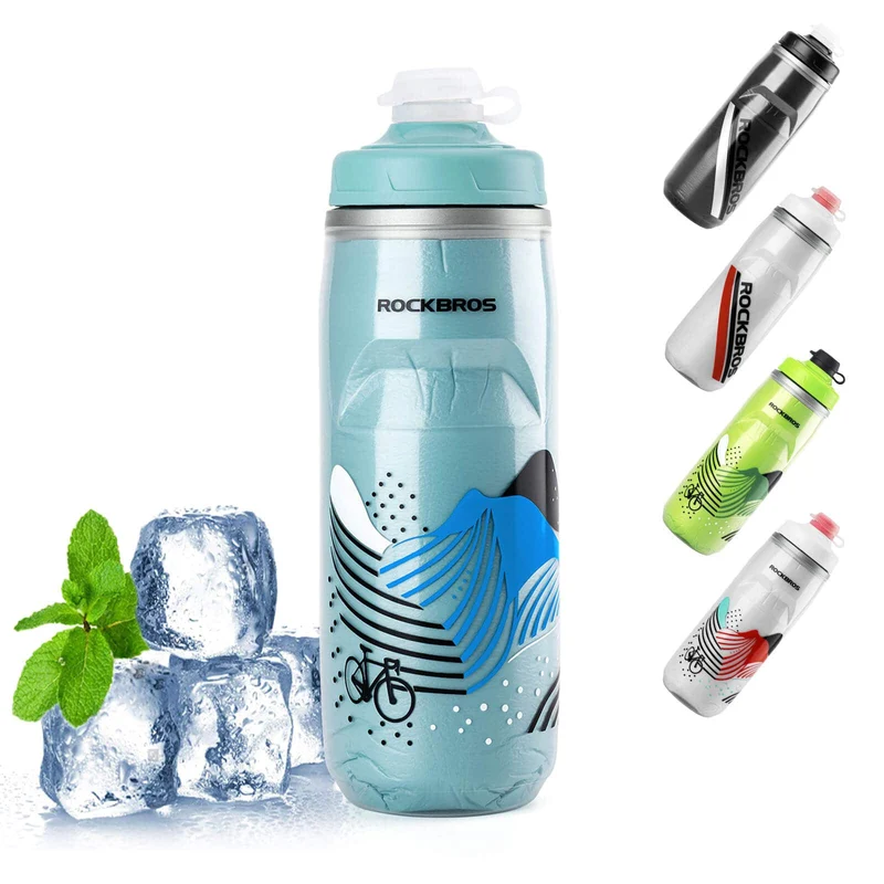 ROCKBROS Fahrradflasche 620 ml Sportflasche met 5 Stunden Kühlhaltefunktion