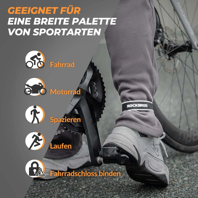 ROCKBROS Reflektorbänder Elastisch Fahrrad Reflektorband 1 Paar