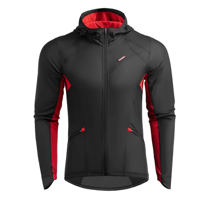 ROCKBROS Fahrradjacke Heren Winter Winddicht Softshelljack Zwart