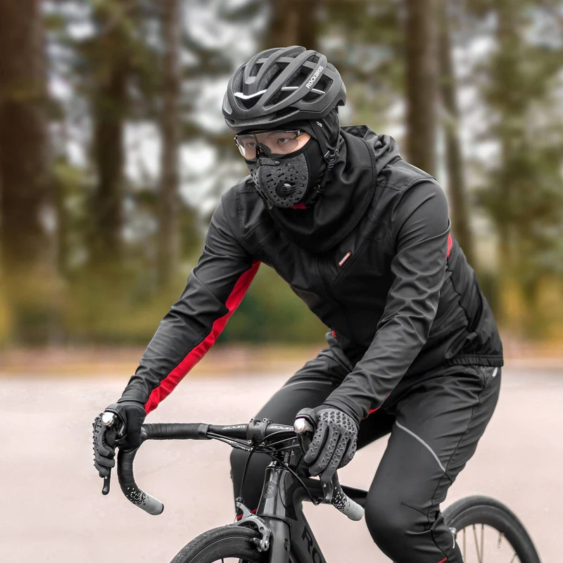 ROCKBROS Fahrradjacke Heren Winter Winddicht Softshelljack Zwart