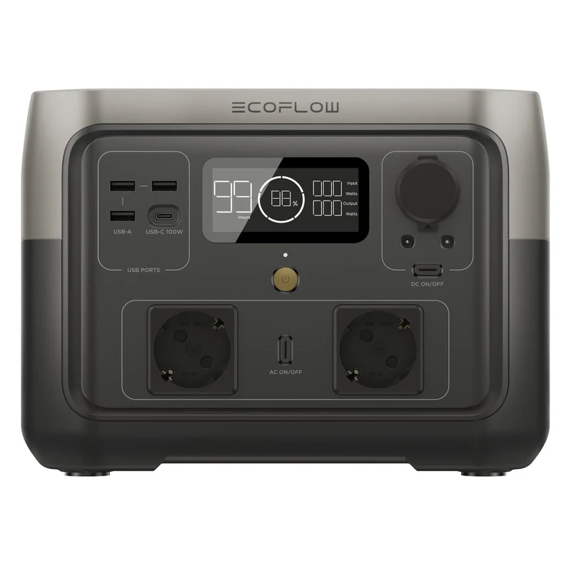 EcoFlow RIVER 2 Max tragbare Powerstation 500 W 512 Wh 6 kg 0% MwSt. (gem. § 12 Abs. 3 UStG)