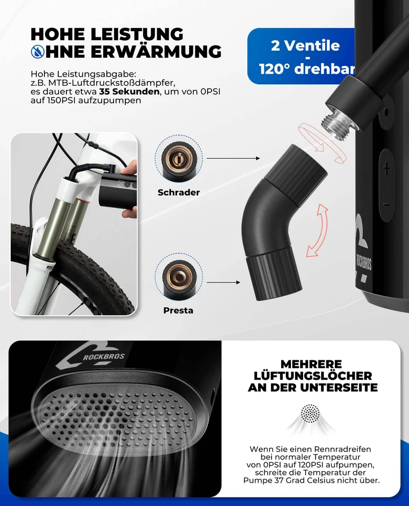 Mini Elektrische Akku Luftpomp LED-Anzeige