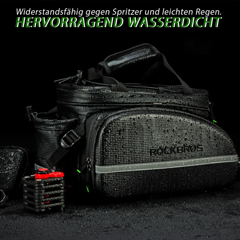 ROCKBROS Fahrrad Gepäckträgertasche 10-35L Wasserdicht Transporttas