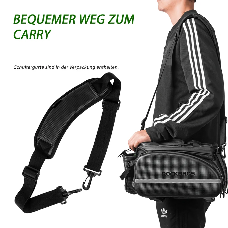 ROCKBROS Fahrrad Gepäckträgertasche 10-35L Wasserdicht Transporttas