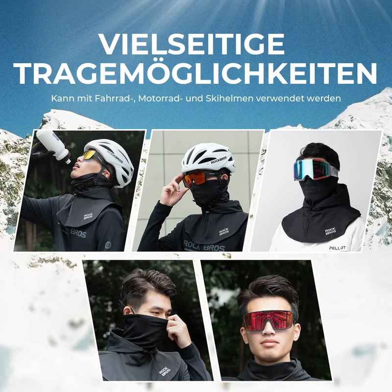 ROCKBROS Winter Sturmhaube Gesichtsmaske Warm Winddicht Bivakmuts Herren Damen