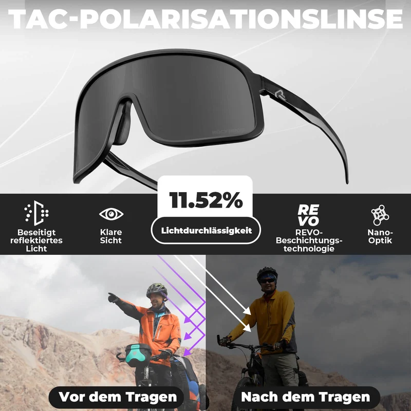 Fahrradbrille Polarisiert Sonnenbrille UV400-Schutz – серыя SHOWDOW