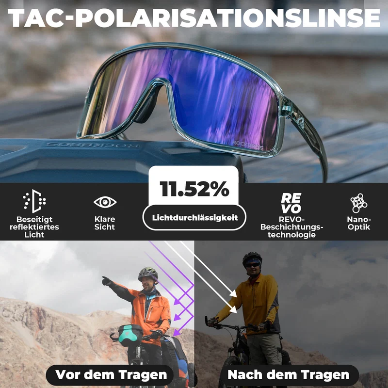 Fahrradbrille Polarisiert Sonnenbrille UV400-Schutz – серыя SHOWDOW