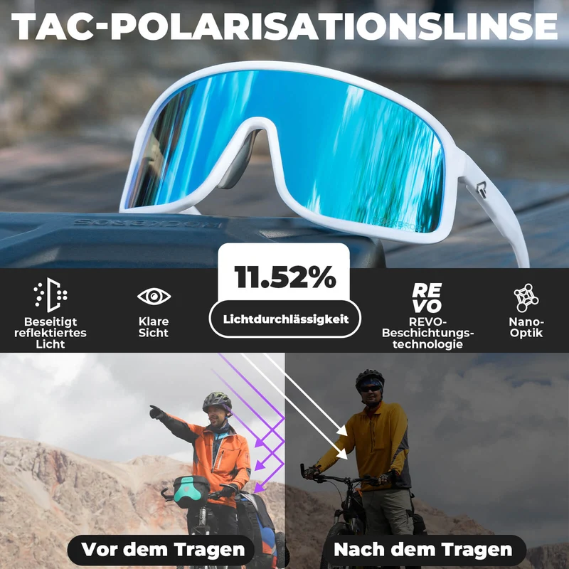 Fahrradbrille Polarisiert Sonnenbrille UV400-Schutz – серыя SHOWDOW