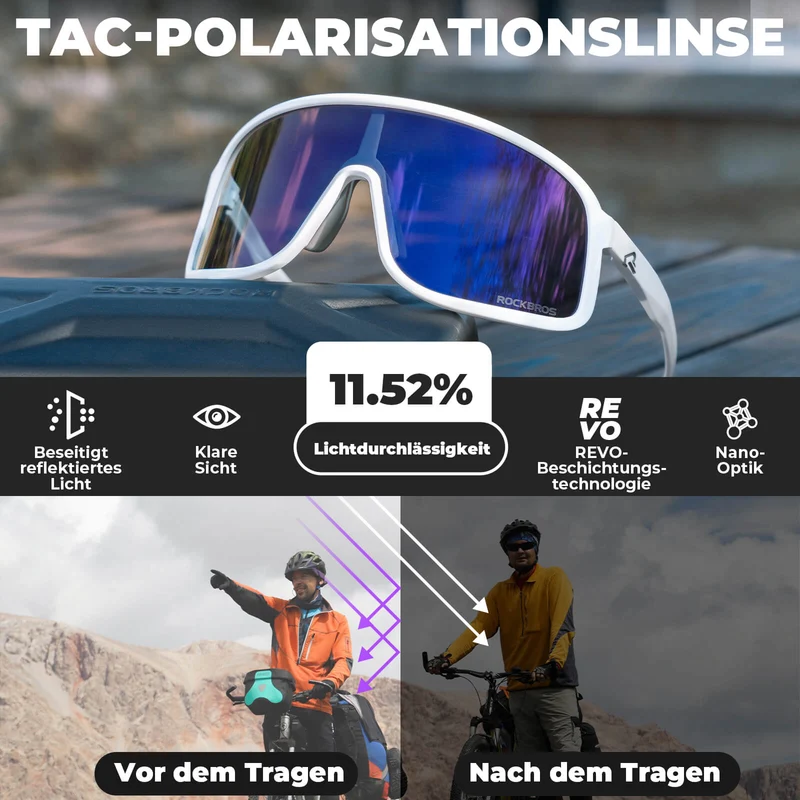 Fahrradbrille Polarisiert Sonnenbrille UV400-Schutz – серыя SHOWDOW