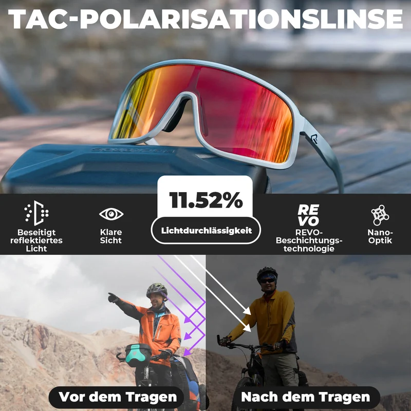 Fahrradbrille Polarisiert Sonnenbrille UV400-Schutz – серыя SHOWDOW