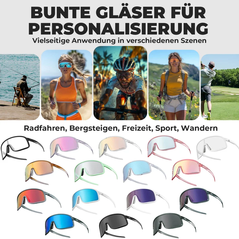 Fahrradbrille Polarisiert Sonnenbrille UV400-Schutz – серыя SHOWDOW