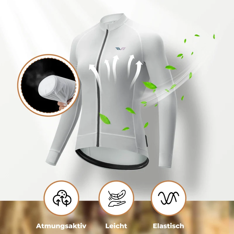 ROCKBROS TVI Damen Langarm-Radtrikot Fahrrad Jersey voor MTB en Rennrad