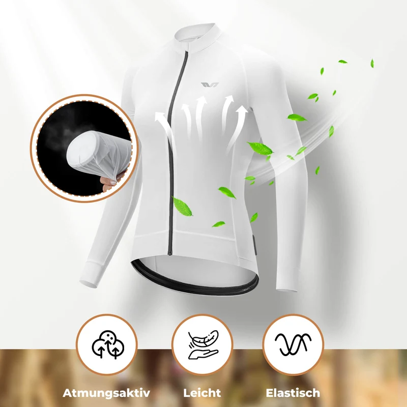 ROCKBROS TVI Damen Langarm-Radtrikot Fahrrad Jersey voor MTB en Rennrad