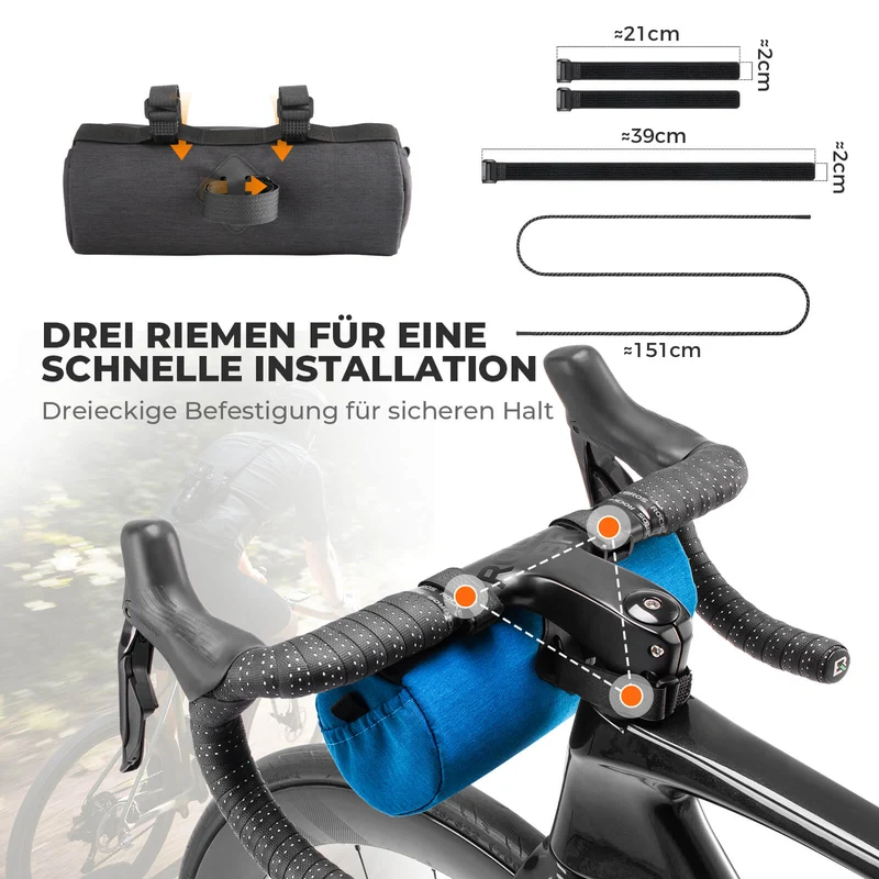 Lenkertasche Klein met Schultergurt 2L/3,6L - SketchRide-serie