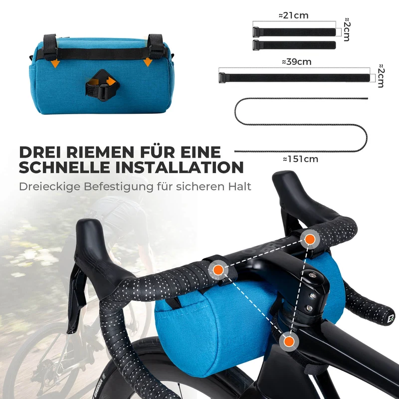 Lenkertasche Klein met Schultergurt 2L/3,6L - SketchRide-serie