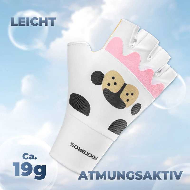 Kinder Halbvinger Fingerlose Fahrradhandschuhe