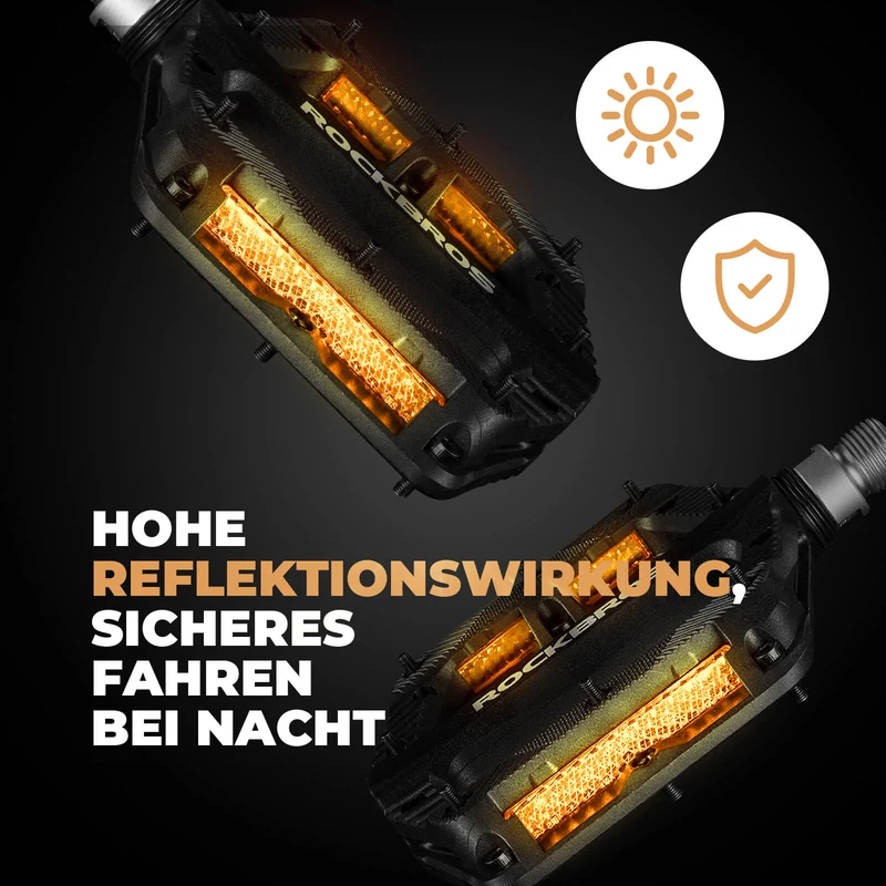 Platte Fahrradpedale Rutschfest met reflectiestreifen