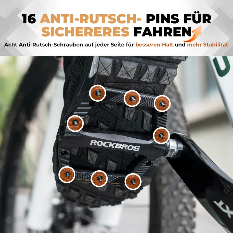 Platte Fahrradpedale Rutschfest met reflectiestreifen
