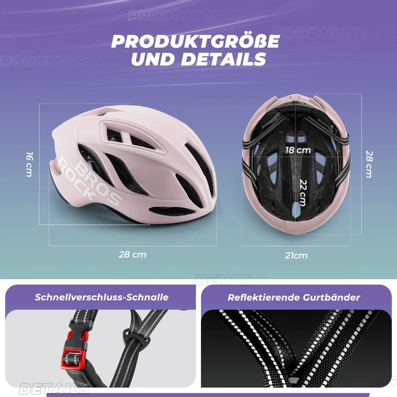 ROCKBROS Fahrradhelm 58-62cm Einstellbare Cityhelm Belüftung унісекс