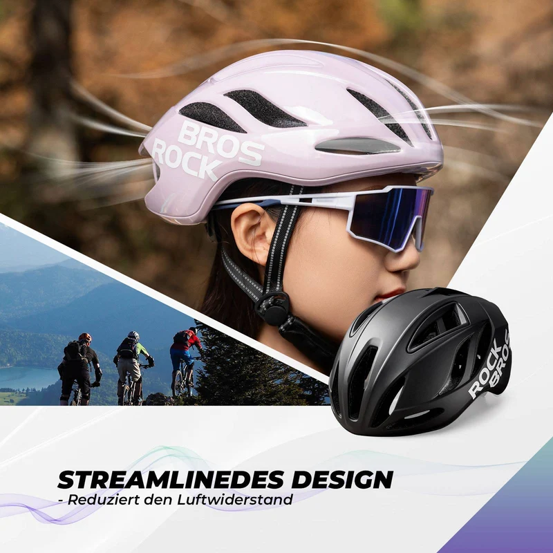 ROCKBROS Fahrradhelm 58-62cm Einstellbare Cityhelm Belüftung унісекс
