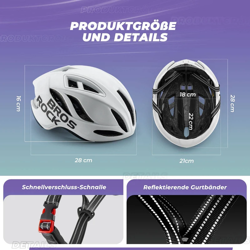 ROCKBROS Fahrradhelm 58-62cm Einstellbare Cityhelm Belüftung унісекс