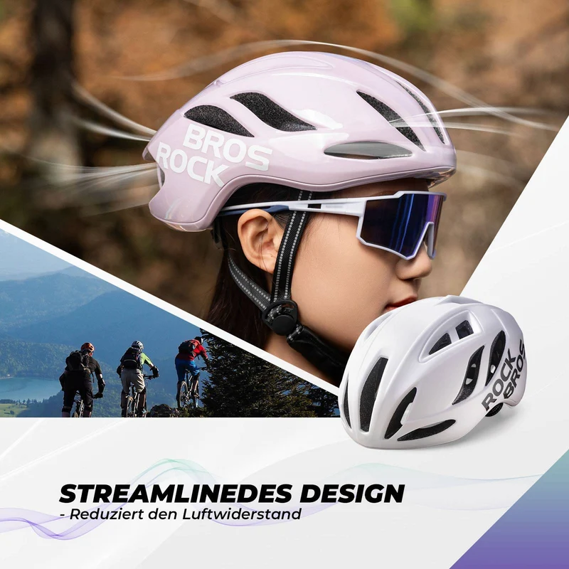 ROCKBROS Fahrradhelm 58-62cm Einstellbare Cityhelm Belüftung унісекс