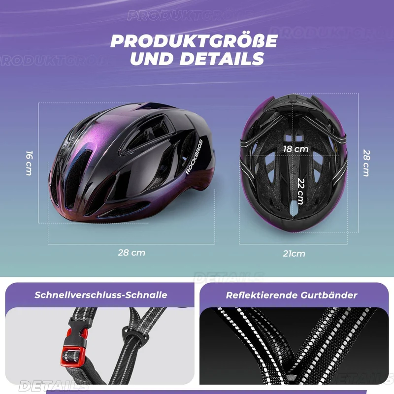 ROCKBROS Fahrradhelm 58-62cm Einstellbare Cityhelm Belüftung унісекс