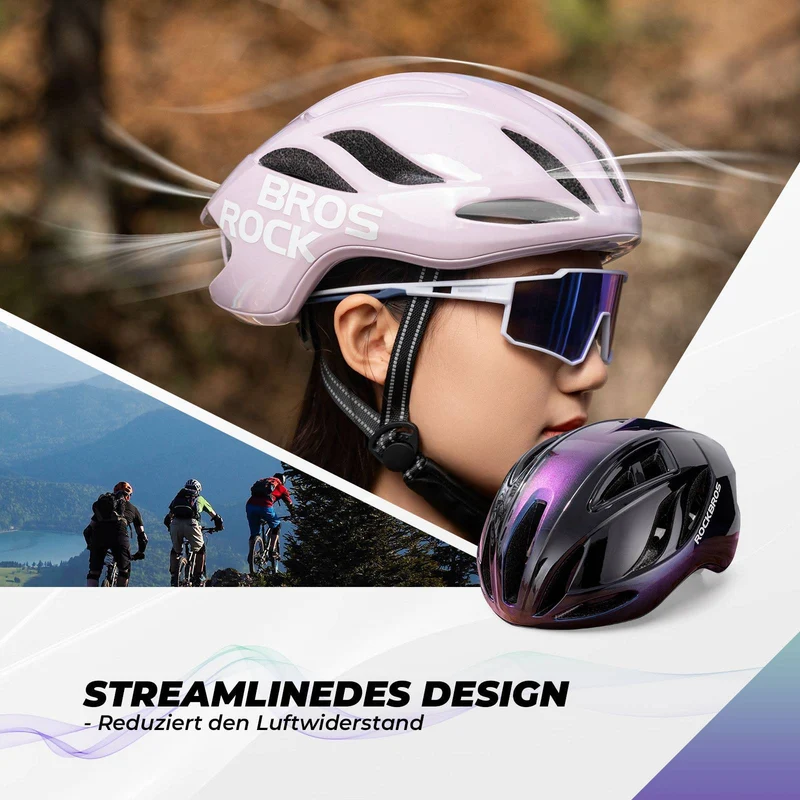 ROCKBROS Fahrradhelm 58-62cm Einstellbare Cityhelm Belüftung унісекс