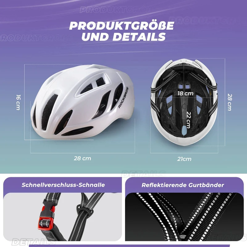 ROCKBROS Fahrradhelm 58-62cm Einstellbare Cityhelm Belüftung унісекс
