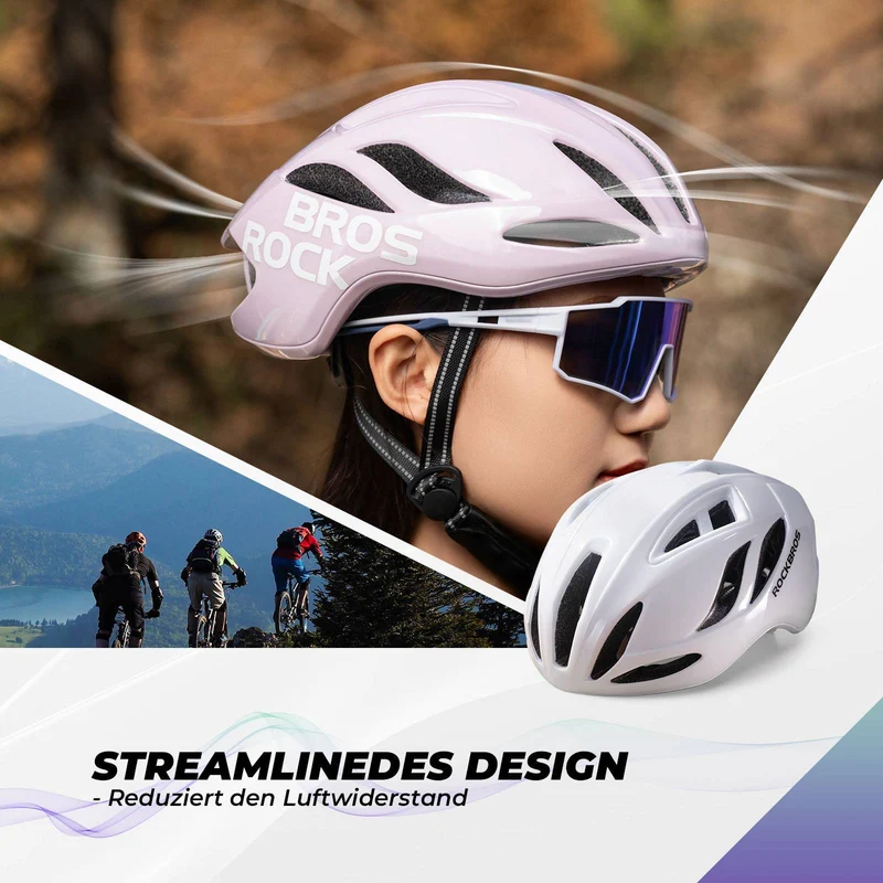 ROCKBROS Fahrradhelm 58-62cm Einstellbare Cityhelm Belüftung унісекс