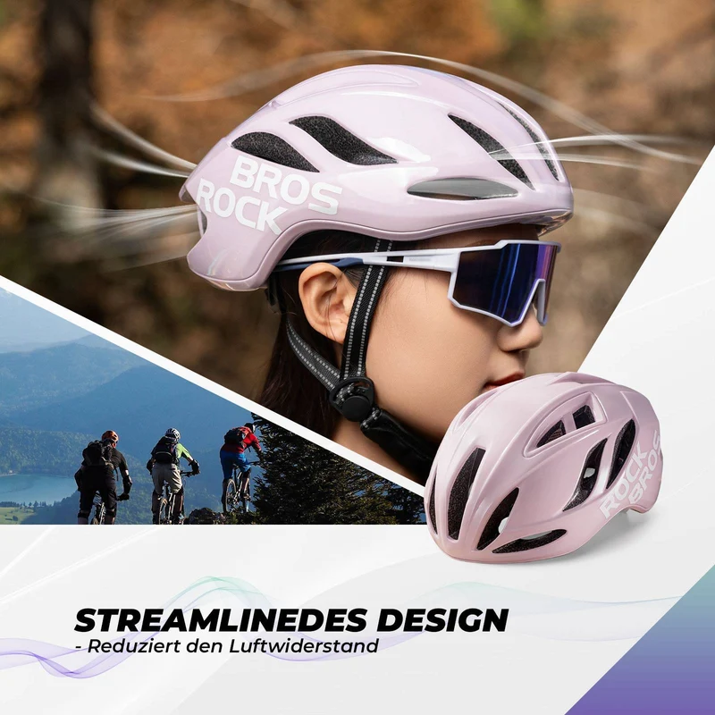 ROCKBROS Fahrradhelm 58-62cm Einstellbare Cityhelm Belüftung унісекс
